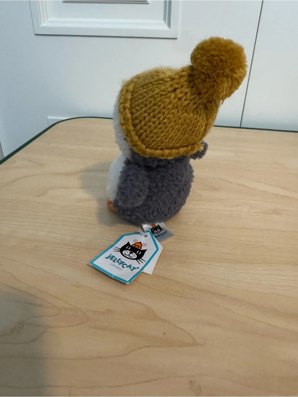 NWT Jellycat Mini Wee Winter Penguin Plush Stuffed Animal Mustard Yellow Hat
